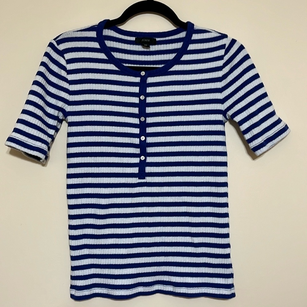 J. Crew Ribbed Striped Top Size XS